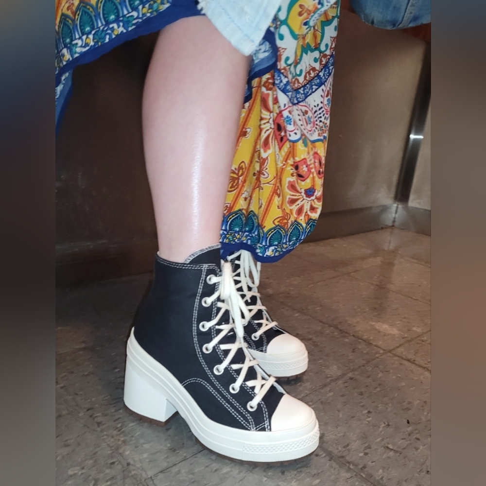 Chuck 70 De Luxe Heel Black Sz 8